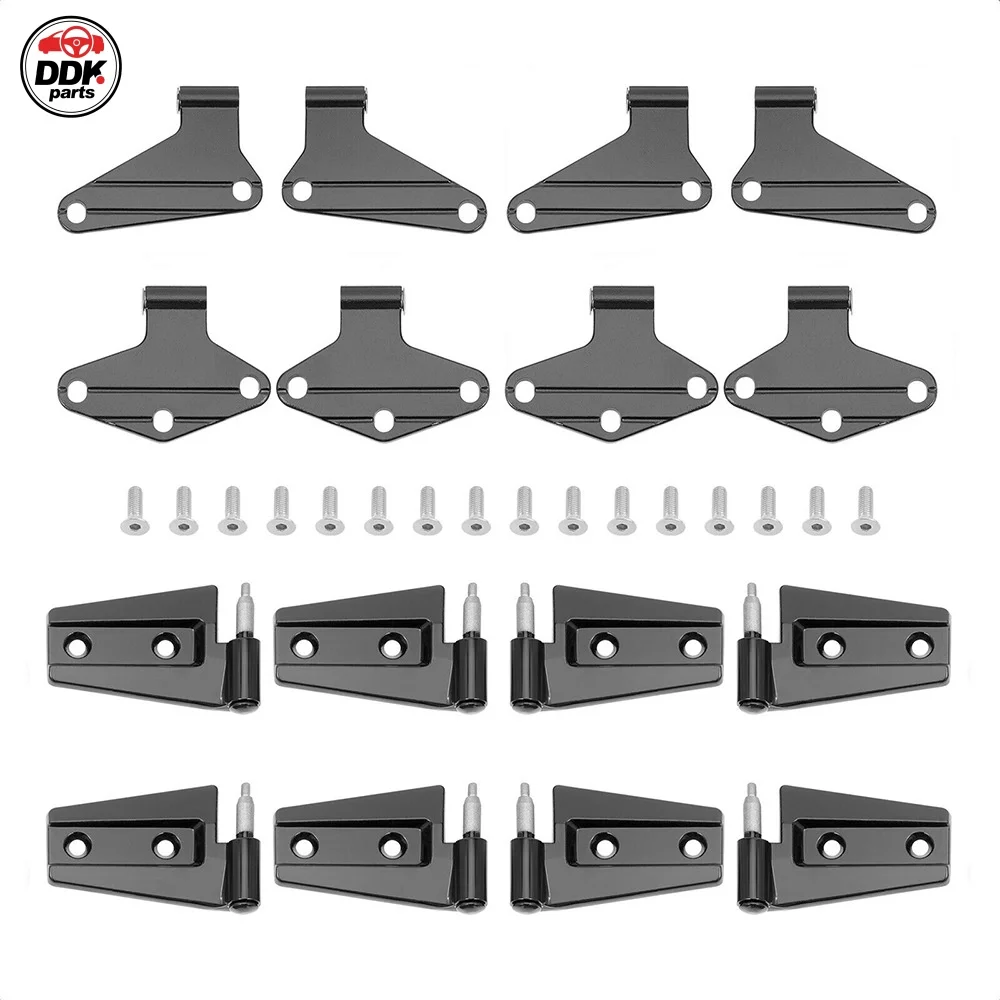 

For 2007-2018 Jeep Wrangler JK Body Door Hinge Replacement Set Powder Coat 16pcs