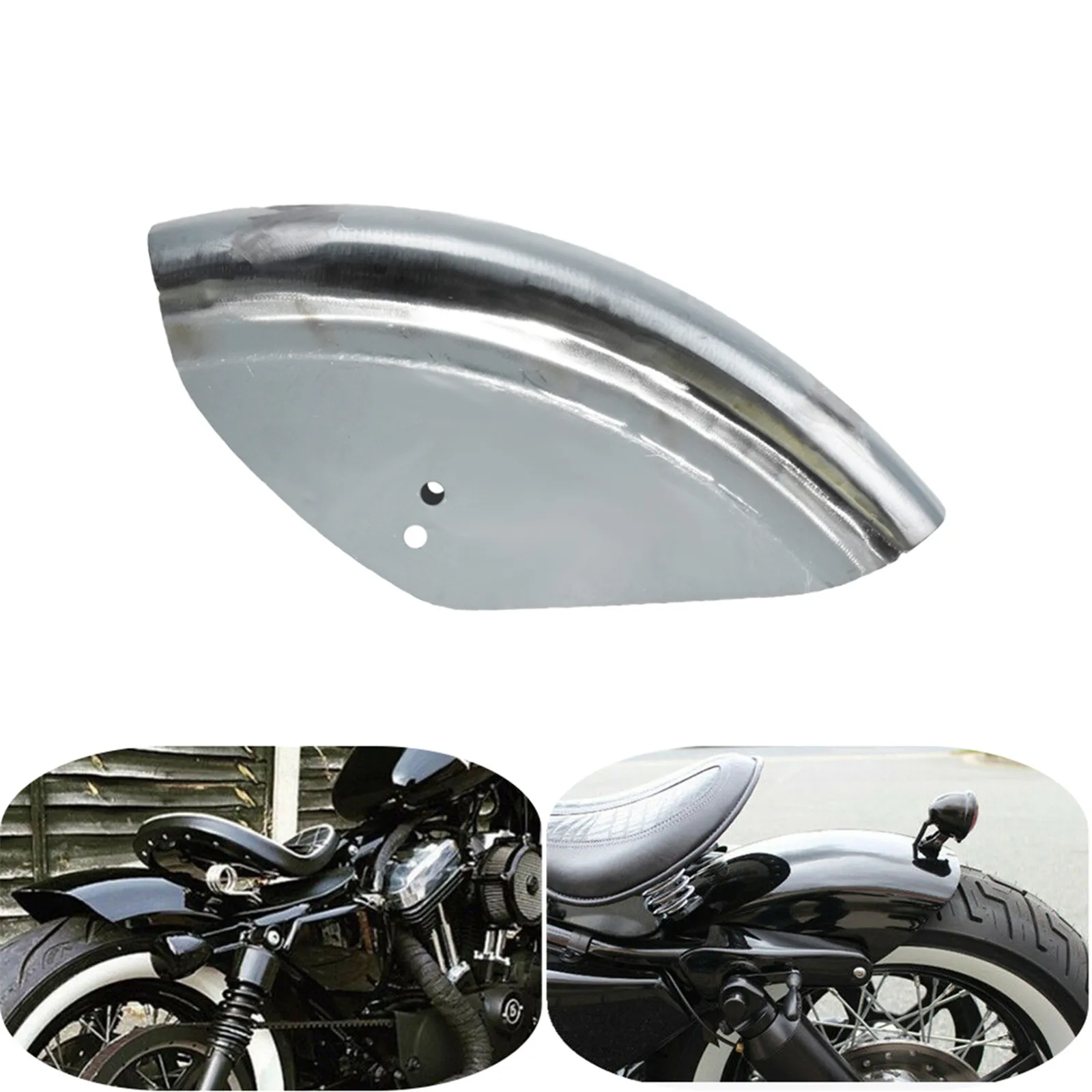 Motorcycle Short Flat Rear Fender Bobber Mudguard Cover Cafe Racer Protection Black Chrome For Harley Sportster XL883 1200 72 48