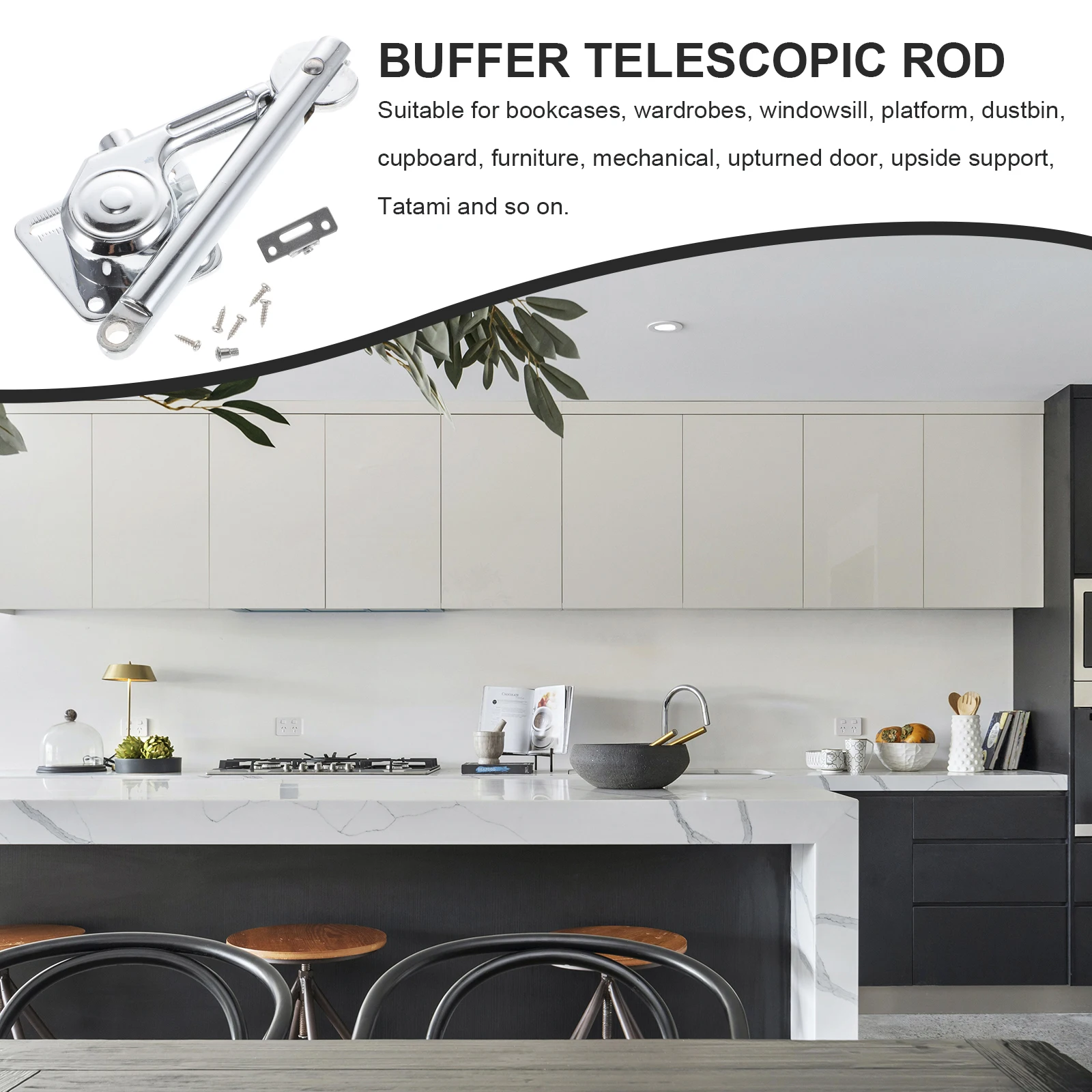 

Hydraulic Support Rod Lid Hinges Bracket Rods Frameless Cabinets Doors Gas Strut Zinc Alloy Stay Trunk