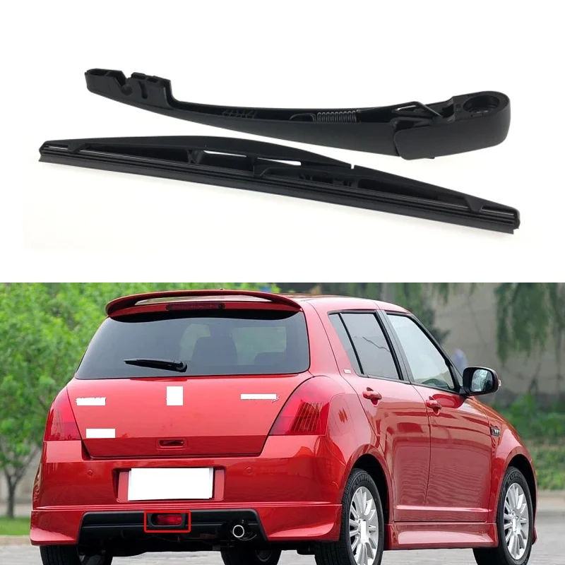 Rear Windshield Windscreen Washer Wiper Arm Blade Set For Suzuki Swift Hatchback 2004-2017 Car Accessories Accsesories