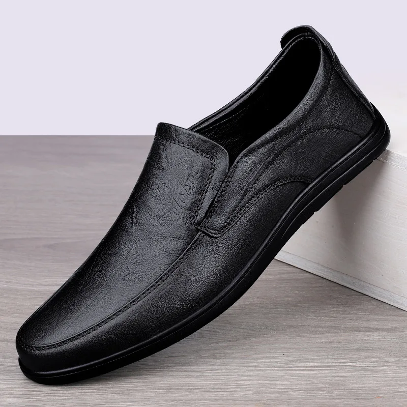 

Handmade Men's Shoes Slip on Leather Shoes Outdoor Comfortable Loafers Classic Office Work Shoe Soft Sole Business Shoes for Men
