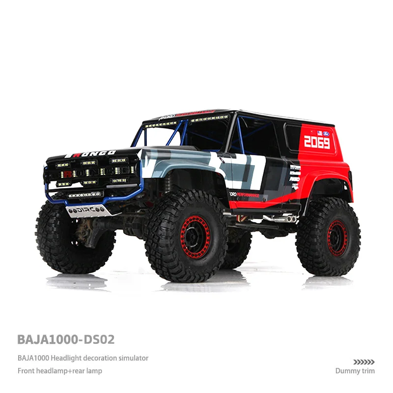 Baja BAJA1000 rama rury ze stopu tytanu specjalna przedni reflektor dla 1/10 zdalnie sterowany samochód gąsienicowy Traxxas TRX4 obudowa samochodu części symulacyjne