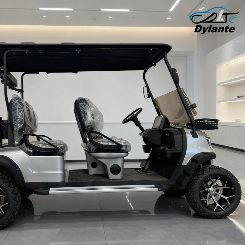 2025 تم إطلاقها حديثا 2 4 6 مقاعد 72 فولت التحكم الإلكتروني الذكي عربة جولف كهربائية 48 فولت 60 فولت 72 فولت بطارية ليثيوم عربة جولف