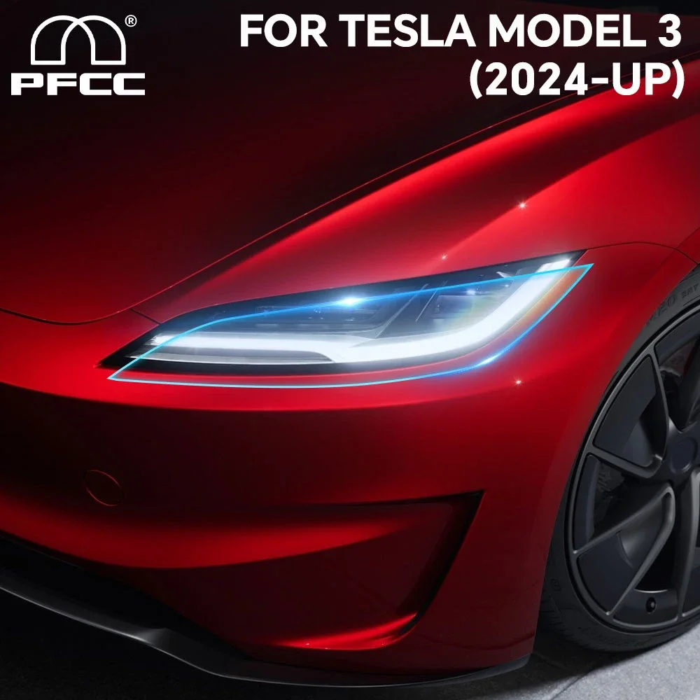 

for Tesla Model 3 2024 UP Clear Pre-Cut Headlight Film Rearview Paint Protection Film Car Anti Scratch Taillight Sticker8.5MIL