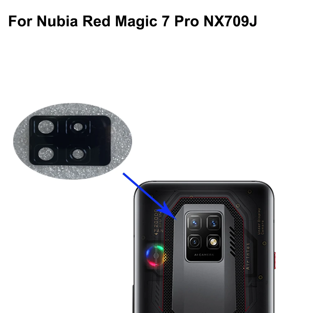 For ZTE Nubia Red Magic 7 Pro NX709J Replacement Back Rear Camera Lens Glass For RedMagic 7 Pro 7Pro Glass lens Parts