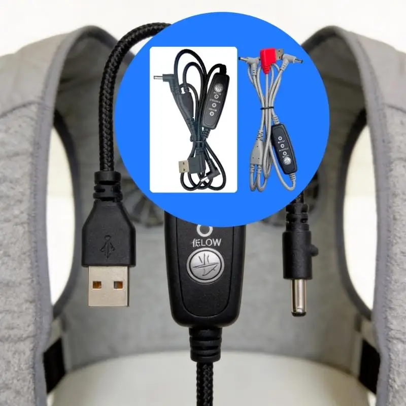 D5BB Cooling Wear Replacement Fan Cable with USB 5V 3-Level Control