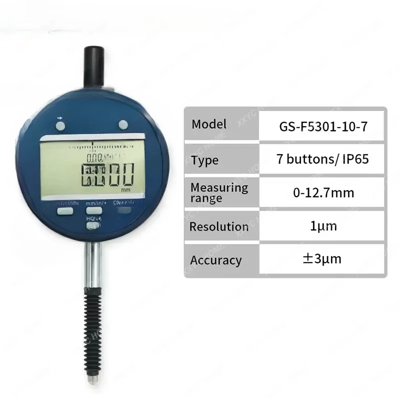 IP65 Waterproof And Dustproof Digital Indicator 0-12.7 mm 1μm Electronic Micrometer Metric Inch Dial Indicator Gauge