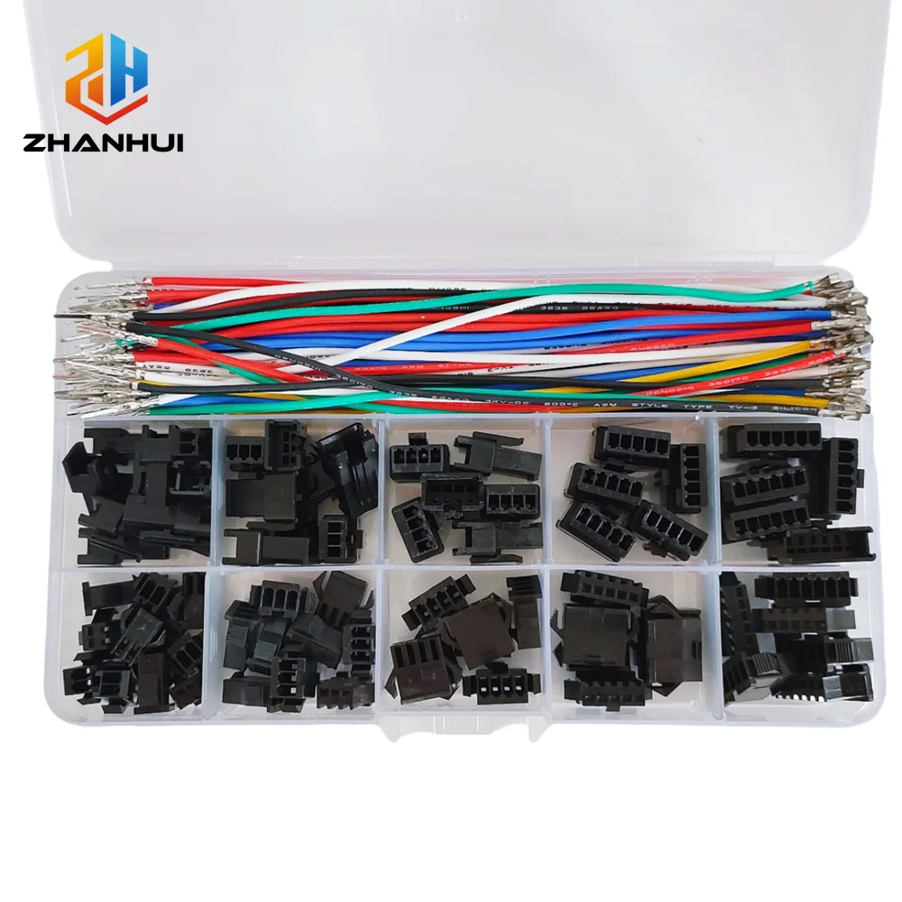 JST SM 2.5mm Connector Cable 2-6 Pin Male Female Plug Socket Harness 22AWG Silicone Wire Pre-Crimped Leads