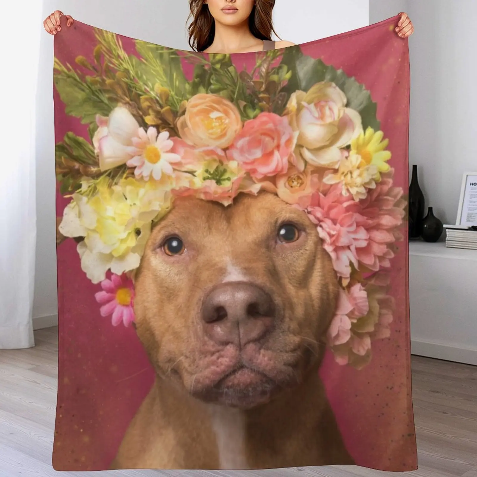 

Flower Power: Ashley Throw Blanket funny gift Decorative Sofas Shaggy Blankets