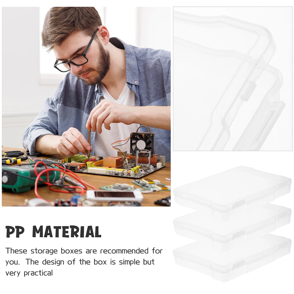 

5pcs Photo Box Case Compact Lightweight Portable Storage ganizer Containers PP Photos Keeper Boxes Postcards Cases Pictures