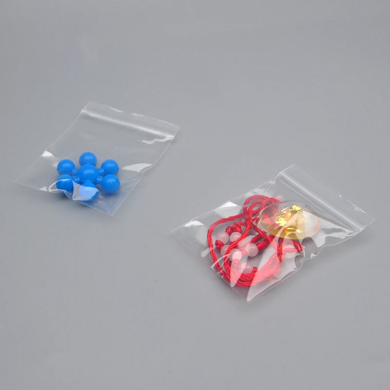 100/500pcs Transparent ziplockbag sealed department store bag small jewelry parts small accessories bag