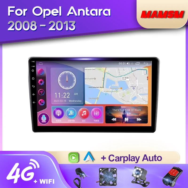 

MAMSM 2K QLED Android 12 Car Radio For Opel Antara 2008 -2013 Multimedia Video Player Navigation GPS 4G Carplay Autoradio Stereo