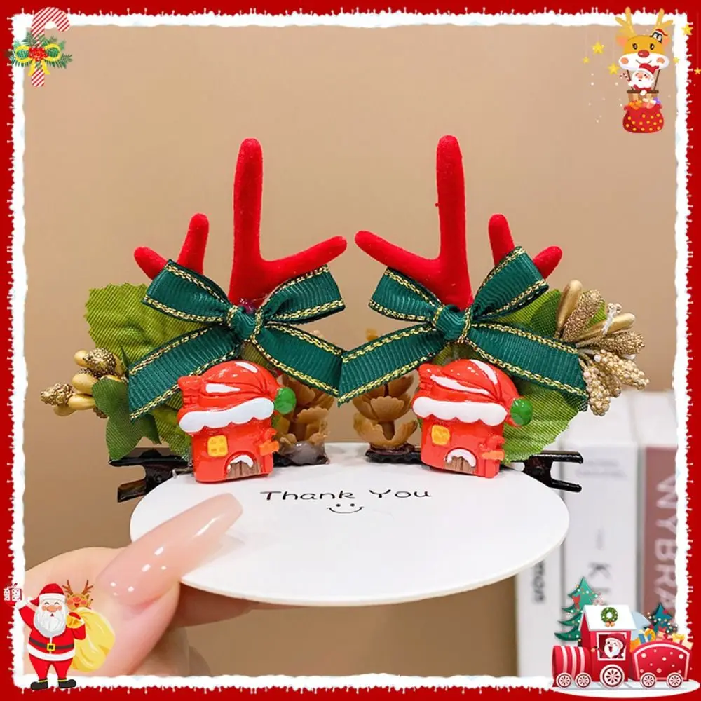 Merry Christmas Decor Christmas Hairpin Sequin Santa Claus Christmas Hat Headabnd Star Korean Hair Accessories Plush Hair Clip