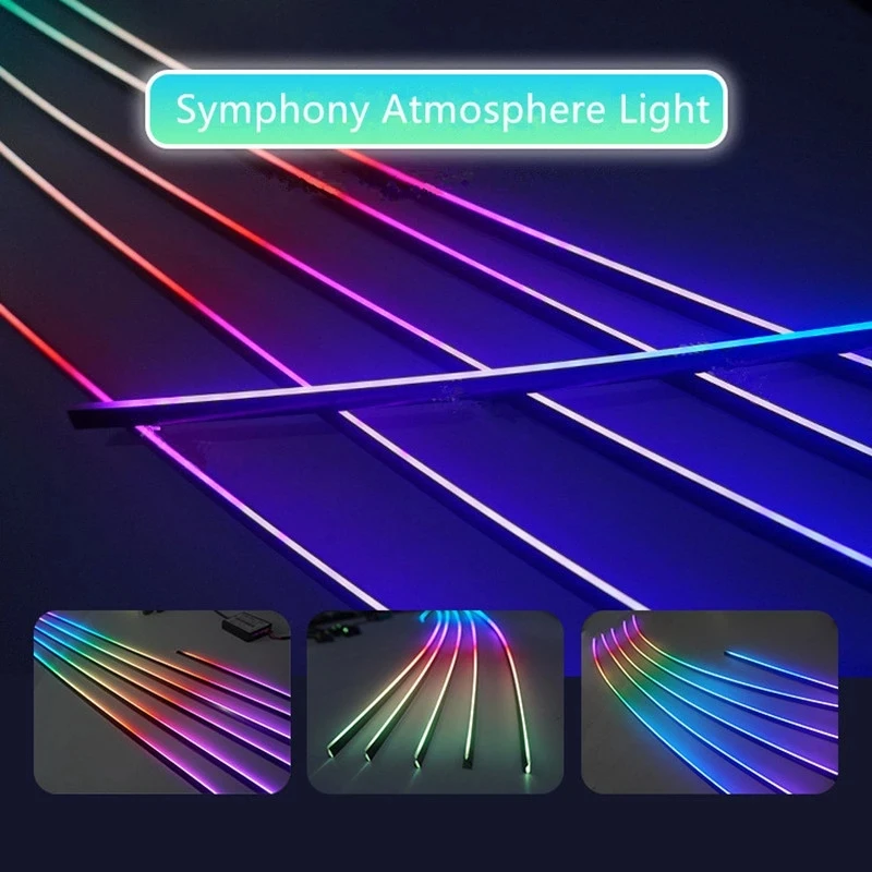 Bild 4: 1Pcs Symphony Led Umgebungs Auto Innen Lichter Acryl Streifen Controller Fuß Lagerung Licht Atmosphäre Lampe Universal Zubehör