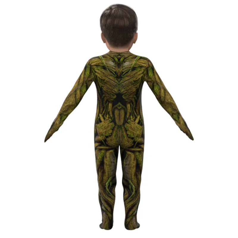 Filmbewakers Van De Galaxy Cosplay Kostuum Groot Jumpsuit Toneelvoorstelling Halloween Carnavalsfeest Kind Zentai