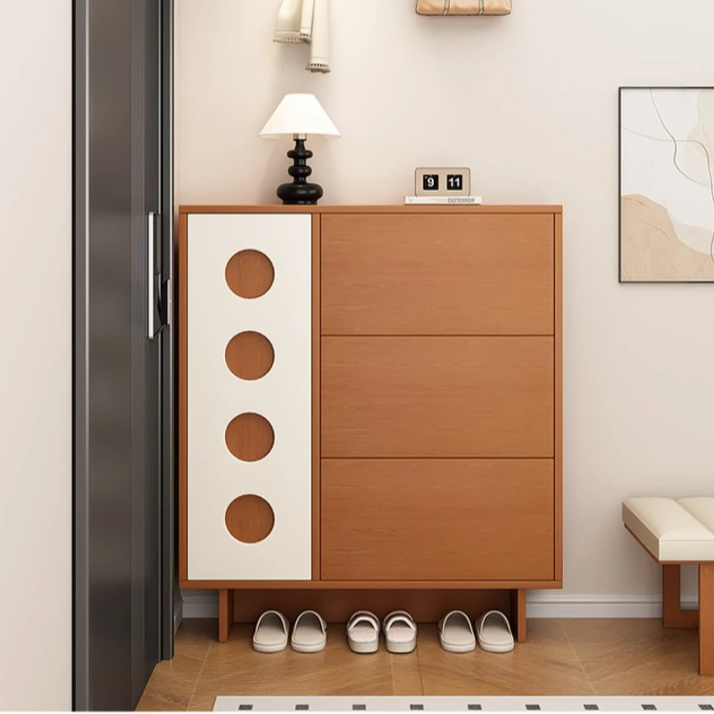 ultra-thin tipping shoe cabinet household entrance space saving storage shoe racks hallway hall schuhschrak home furniture