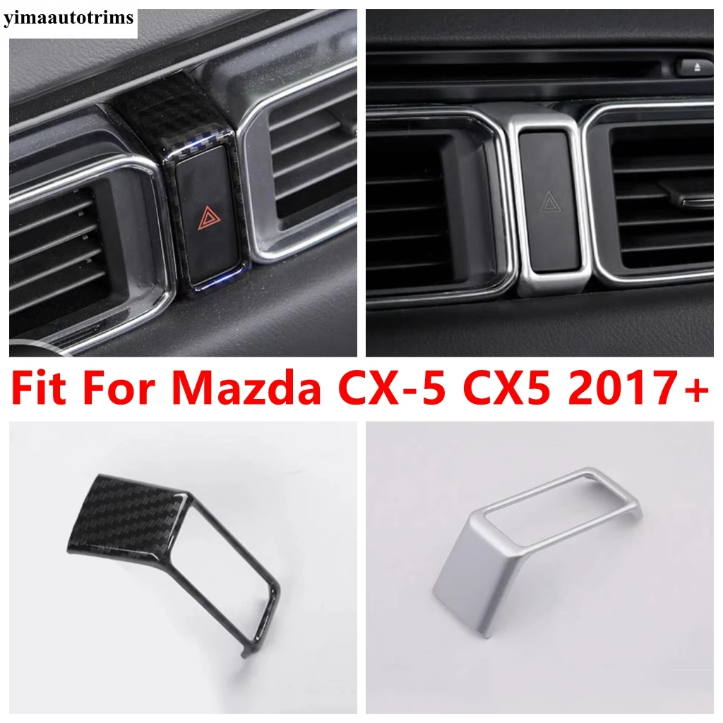 

Car Dashboard Warning Light Lamp Alert Push Button Switch Frame Sticker Cover Trim Accessories For Mazda CX5 CX-5 2017 - 2024 KF