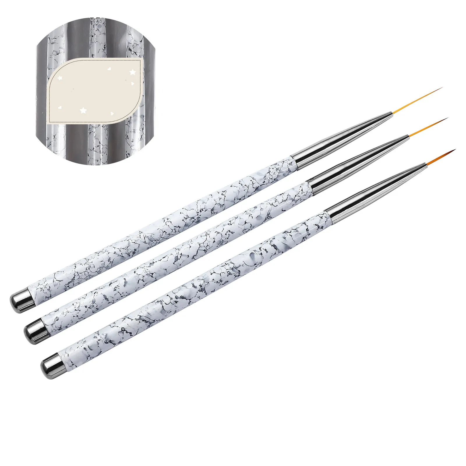 

Набор из 3 ручек для росписи ногтей в мраморном стиле, эргономичный дизайн, инструмент для самостоятельного дизайна ногтей, для салонов и домашнего маникюра, аксессуар для нейл-арта