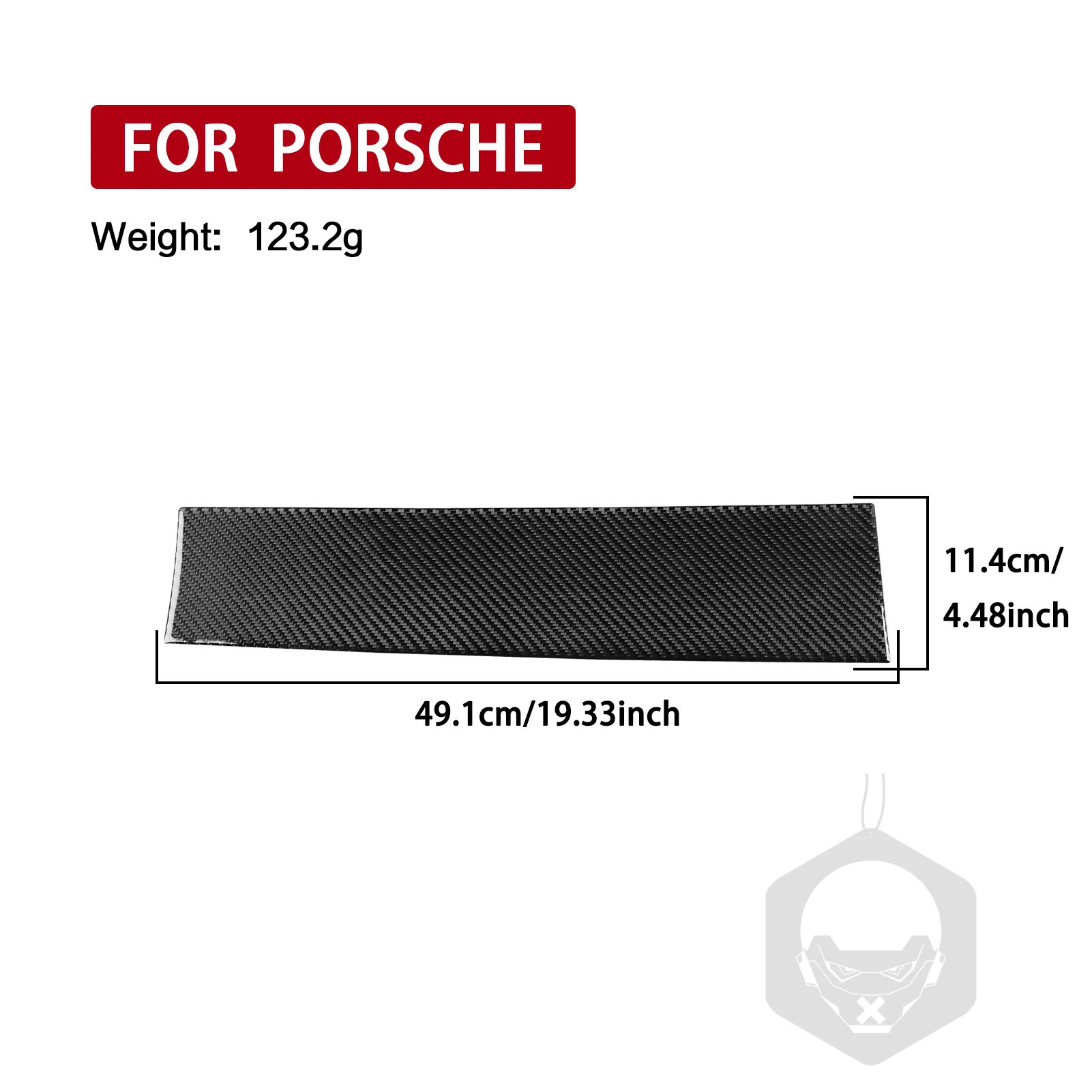 YYG For Porsche 911 992 2019—2023 Carbon Fiber Rear Central Armrest Panel Car Interior Accessories Cover Trim Modified Sticker