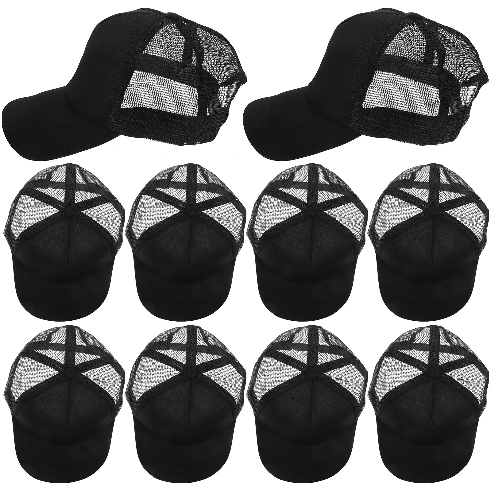 Cappello da sublimazione con berretto da baseball in rete da 10 pezzi, personalizzabile fai da te, accessorio per costume, cappelli da camionista, cappelli da sublimazione
