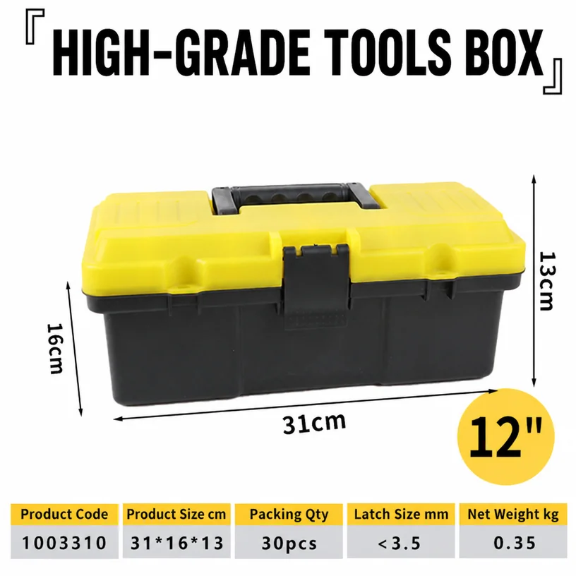 Portable Tool Box 3 Layer Large Capacity Multifunctional Hardware Tool Storage with Handle Plastic Stainless Steel