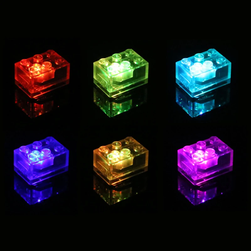 

2x2 Led Lighting Set DIY Toys LED Light Up Brick Building Blocks Flash Luminous Lighting DIY High Brick Parts Double Flashing