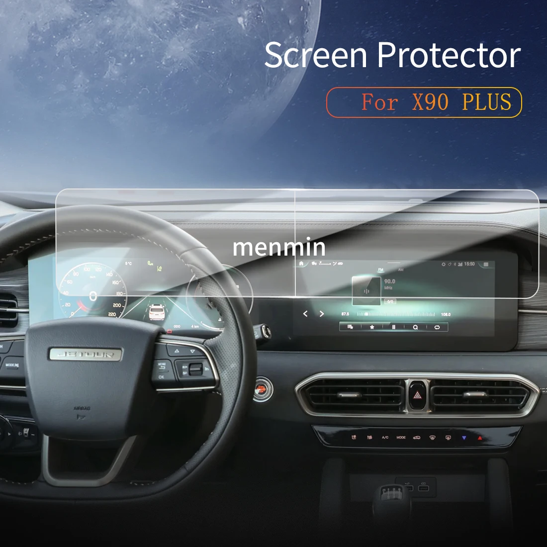 

Car Stickers Dash Carplay Mirror Screen Protector Display Tempered Glass Protective Film Vehicle For24 JETOUR X90 PLUS