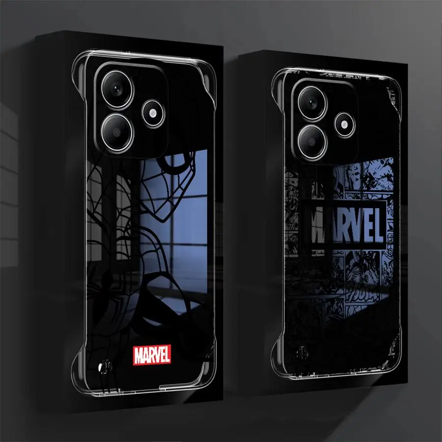 Marvel Spiderman Ironman Phone Case for Redmi Note 14ProPlus5G 14 12Pro5G 13ProPlus 13 Pro 10Pro4G TPU Soft Cover