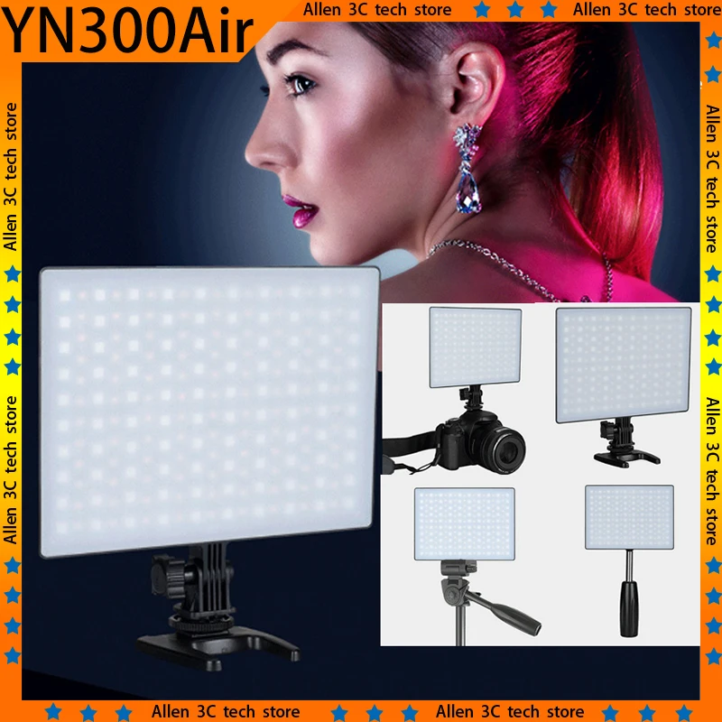 Original YONGNUO YN300 Air II RGB LED Camera Video Light Optional Battery with Charger Kit Light + AC adapter for Canon Nikon