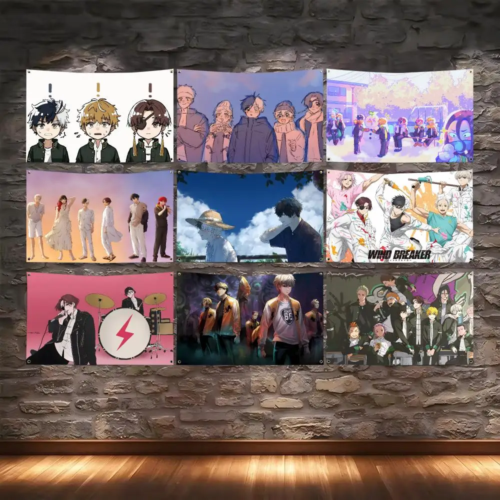 Japanese Anime WIND BREAKER Flags Camping Outdoor Garden room Bedroom Decor Party Backdrops Wall Art Flags