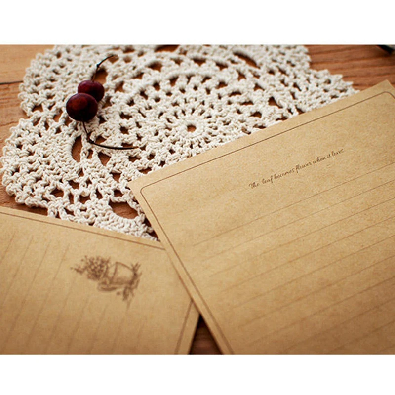 36 Pcs Vintage Kraft Paper Writing Paper European Style Paper For Letter Writing Letter Paper Stationery, Number 16