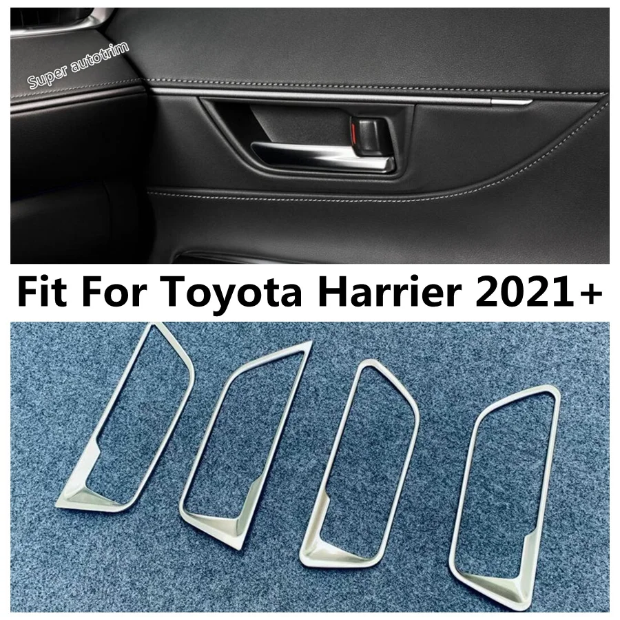 Car Inner Door Handle Catch Cover Bowl Trim Black / Silver Decoration Accessories Interior Fit For Toyota Harrier 2021 - 2023