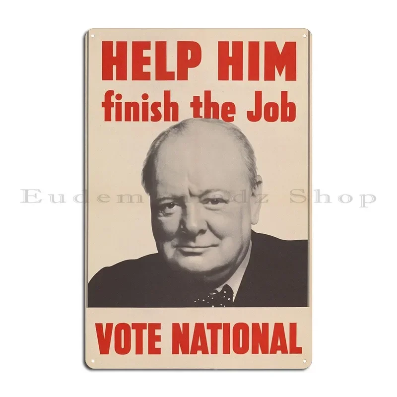Help Him Finish The Job Metal Sign Rusty Garage Bar Designing Cinema Tin Sign Poster