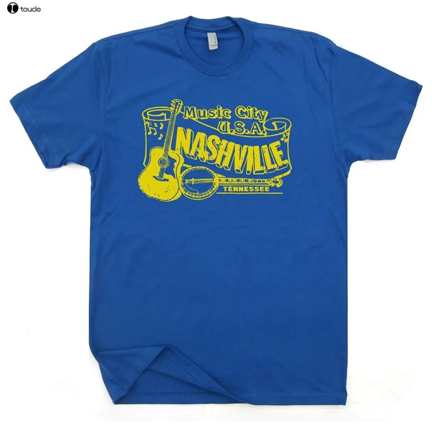 T Shirt Short Sleeve Nashville Tennessee T Shirts Banjo Shirt Country Music Club Bluegrass Mandolin Vintage Retro Gilleys Mens