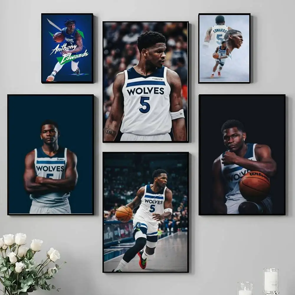 A-Anthony E-Edwards Poster Self-adhesive Art Waterproof Paper Sticker Coffee House Bar Room Wall Decor
