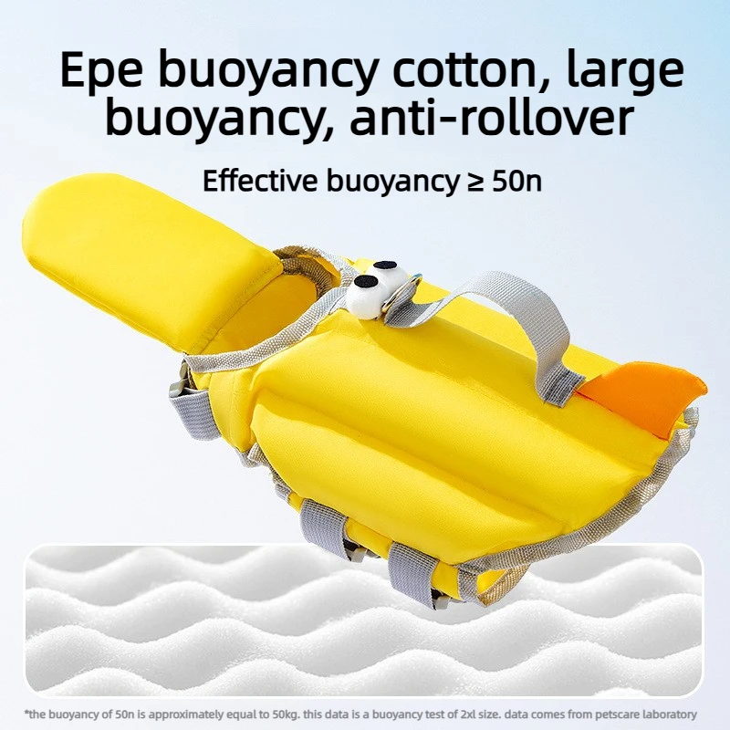 High Buoyancy Dog Life Vest Jacket Summer Adjustable Waterproof Pet Swimming Clothes for Small Medium Pet Swim Practice Supplies view 4