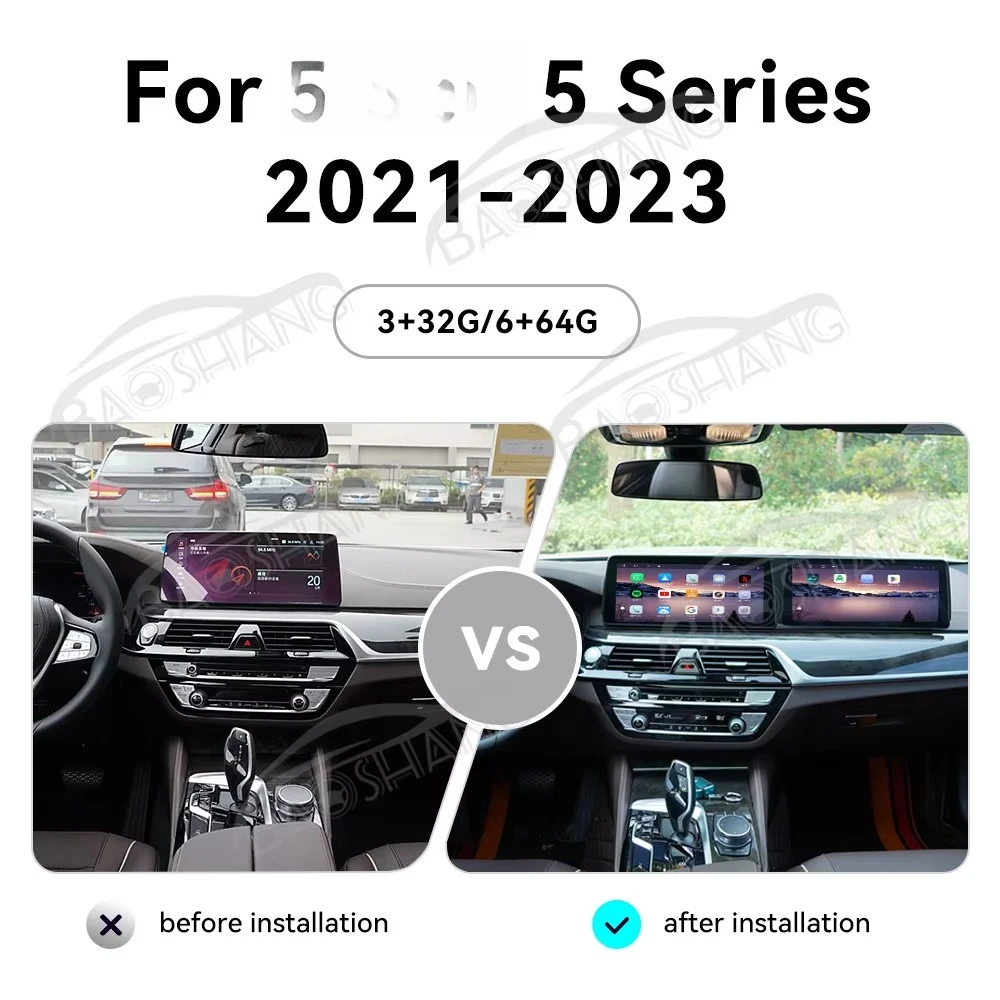 12.3'' Carplay Passenger Entertainment Screen for 5 Series 2021-2023 Co-pilot Car Radio GPS Multimedia Video Player