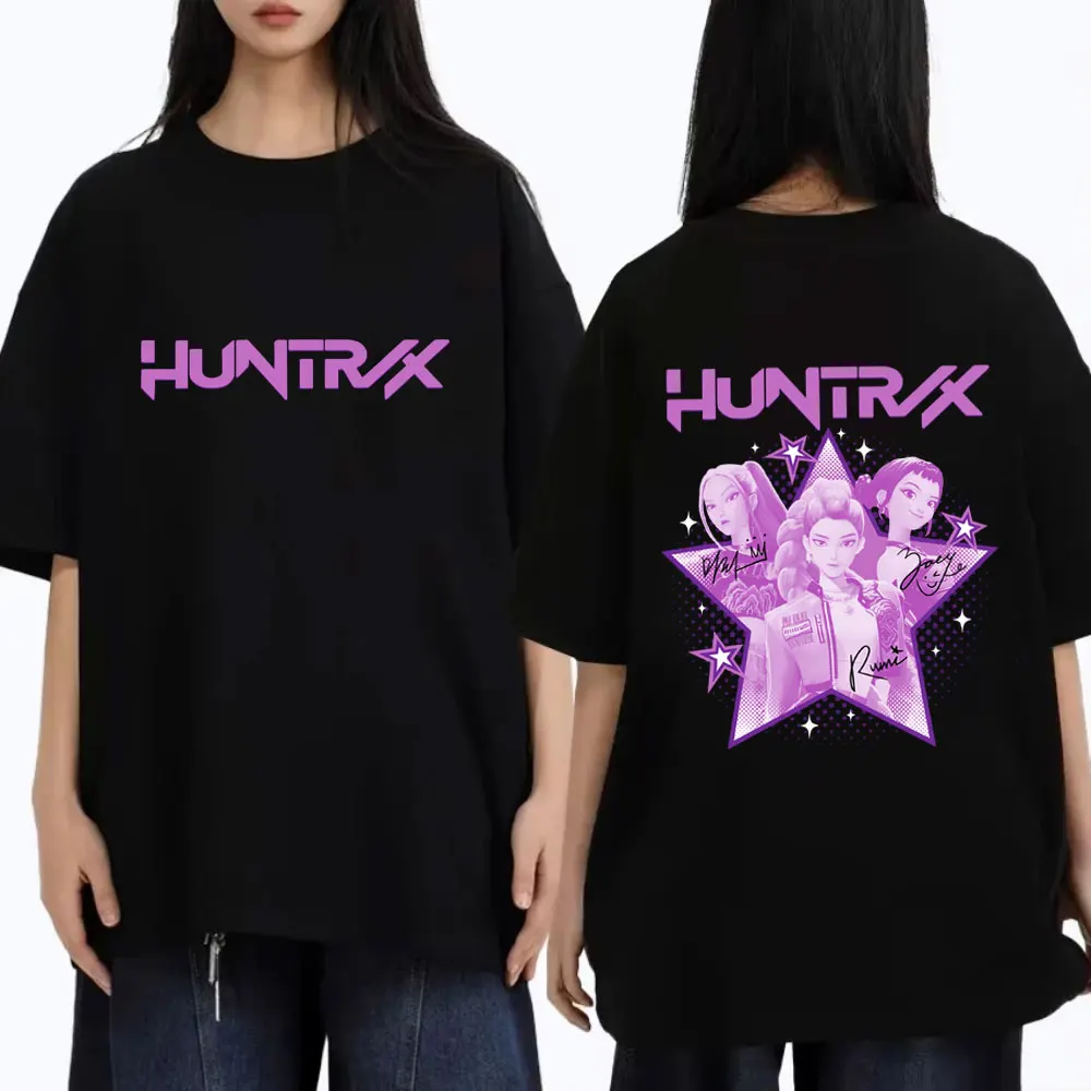 

KPop Demon Hunters T-shirt Rumi Mira Zoey Graphic T Shirts Men Women Clothing Soft Cotton Casual Oversized Short Sleeve T-shirt