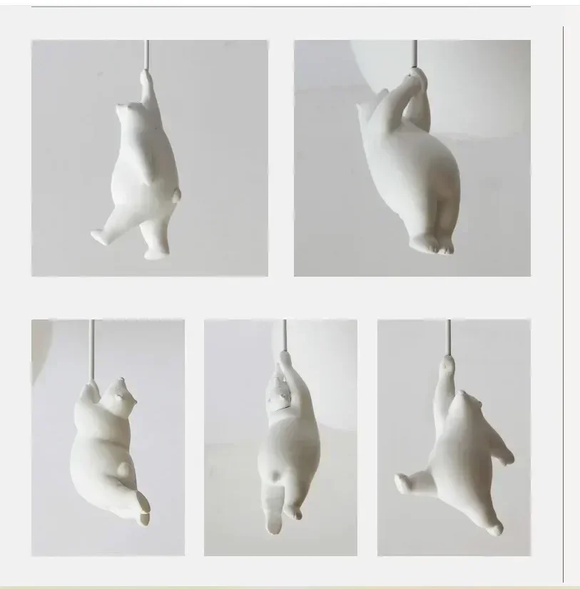 Polymorphic Modern LED Kids Rooms Cartoon Bear Ceiling Lights Warm Ceiling lamp for Bedroom Lamp Children's Room Decor LED Light