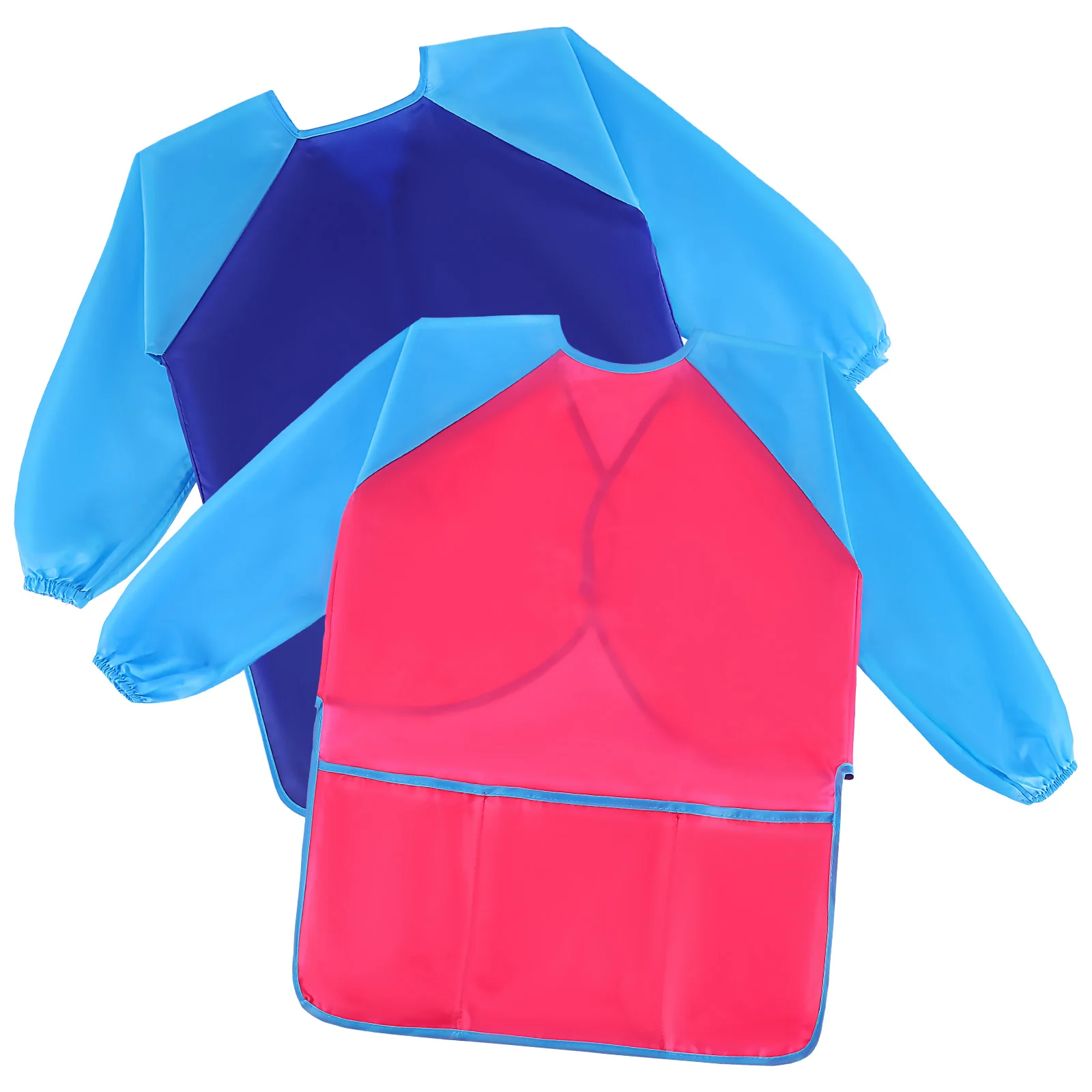 

2 Pcs Gown Waterproof Smock Man Apron Chef Polyester Fabric Kid Aprons for Painting