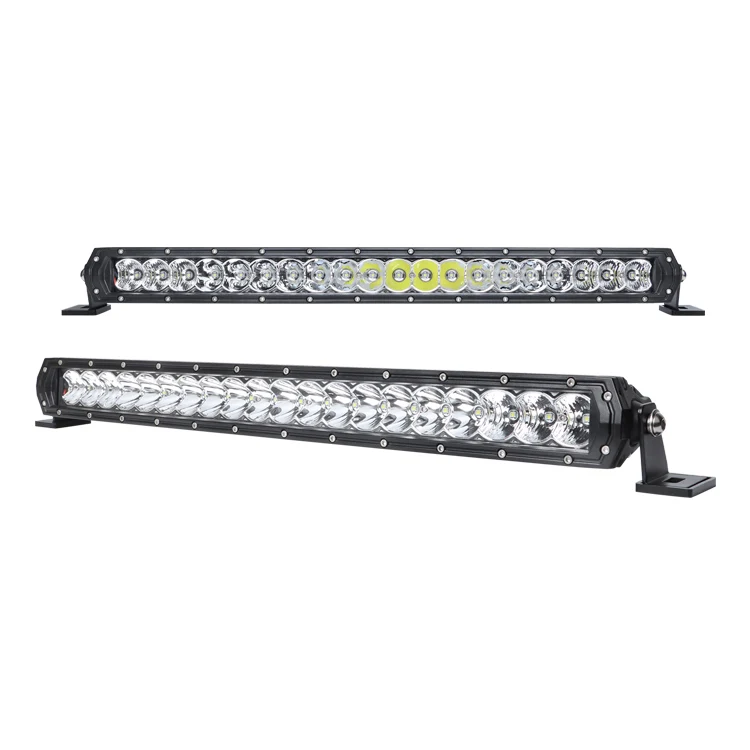Amber White Slim LED Light Bar 7.5-41 Inch 12V 24V Spot Flood Combo Front Grille Mount Driving Work Lamp For 4WD Offroad Truck