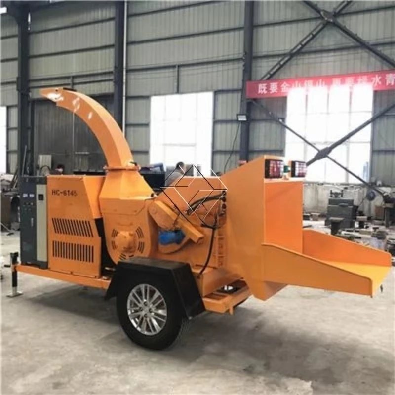 8 Inch Diesel Engine Wood Chipper Giant Industrial Wood Chipper High Horsepower Hydraulic Feeding Towable Design Custom Deposit