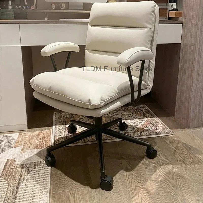 Arm Modern Vanity Stool White Black Make Up Rotatable Wheels Vanity Stool Nordic Tall Taburete Alto Para Tocador Home Furniture view 3