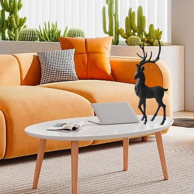 

Reindeer Statue Modern Deer Desk Ornament Elegant Deer Statue For Christmas Decorations Resin Elk Animal Figurines For Home