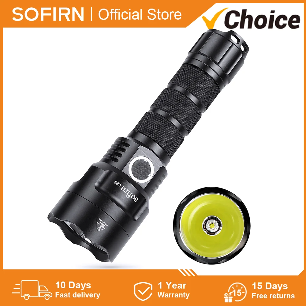 

Фонарик Sofirn C8G, яркий фонарь 21700 лм, 18650 дюйма, с ATR, 2 группы, индикатор освещения, только для склада в России