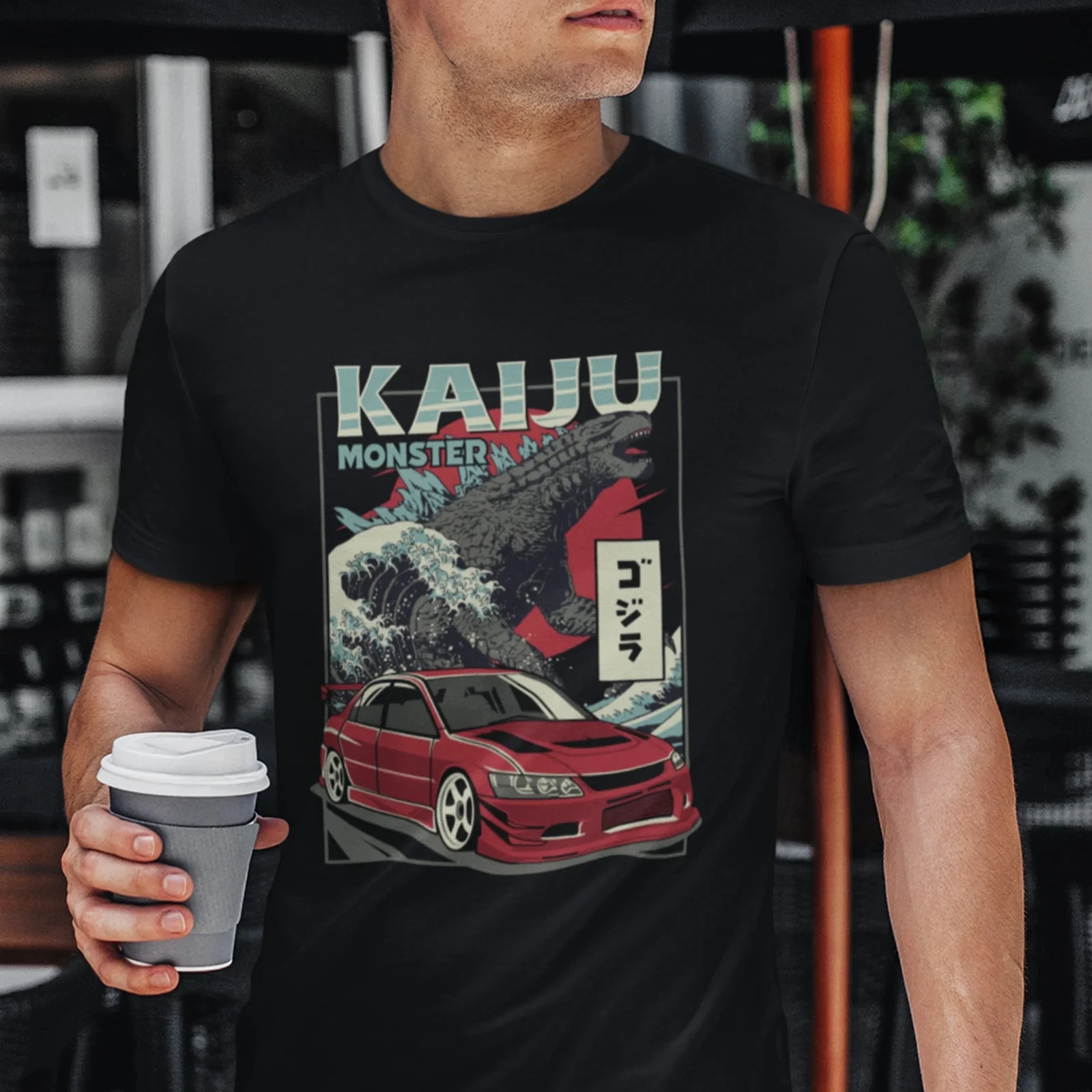 Vintage Lancer Evolution Kaiju Monster Car T-Shirt 100% Cotton O-Neck Short Sleeve Summer Casual Mens T-shirt Size S-3XL