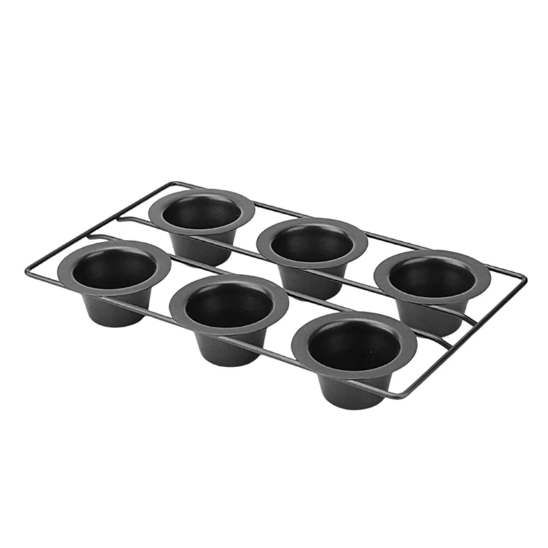 6 Cup Nonstick Popover Pan Muffin Cupcake Bakeware Pudding Pan For Oven Baking Frittatas Muffins Quiches Pudding Cakes