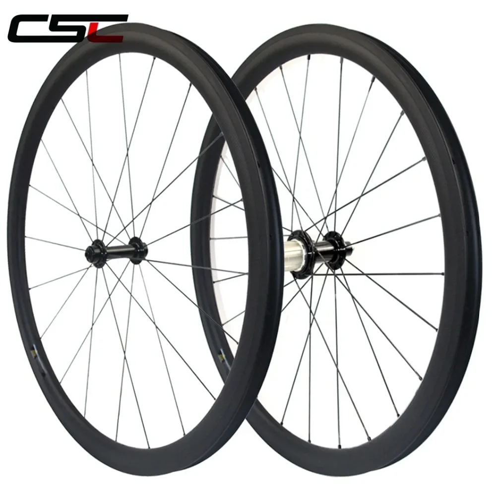 700C Ceramic Bearing 38mm Clincher Carbon Road Bike Wheelset 6 Pawls R13 hub