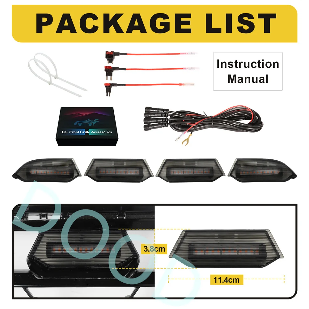 أضواء مصبغة شواء Led مناسبة لـ 2024 2025 2026 تويوتا جراند هايلاندر سباق الشوايات إكسسوارات مضيئة