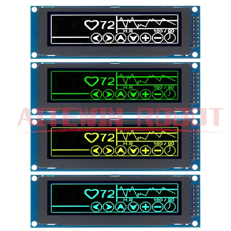 Prawdziwy wyświetlacz OLED 3,12 "256*64 25664 punktów graficzny moduł LCD ekran wyświetlacza ekran LCM SSD1322 kontroler obsługa SPI